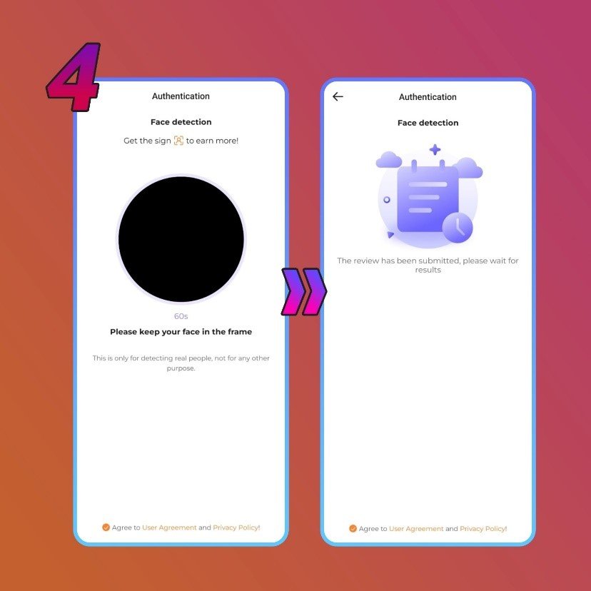 how to register as a BoloUp host - step 4 - face verification