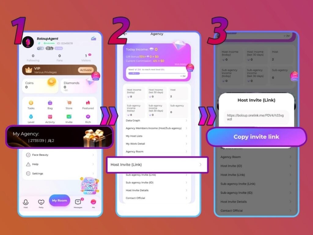How to Recruit New Hosts as BoloUp Agent - Step 1 to 3